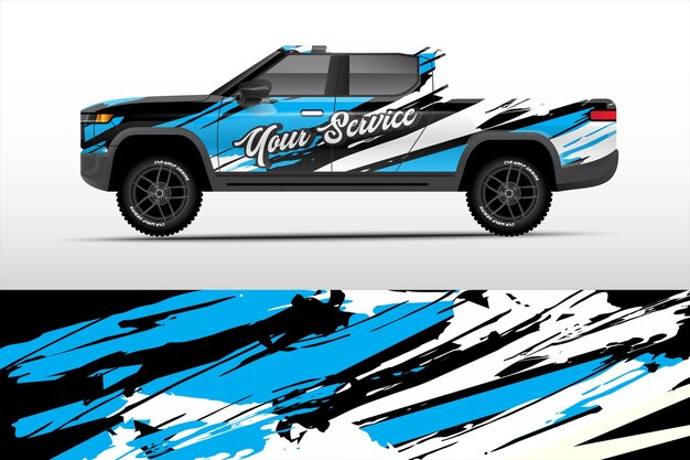 truck wrap ontwerp voor bedrijfsservice vector eps.10