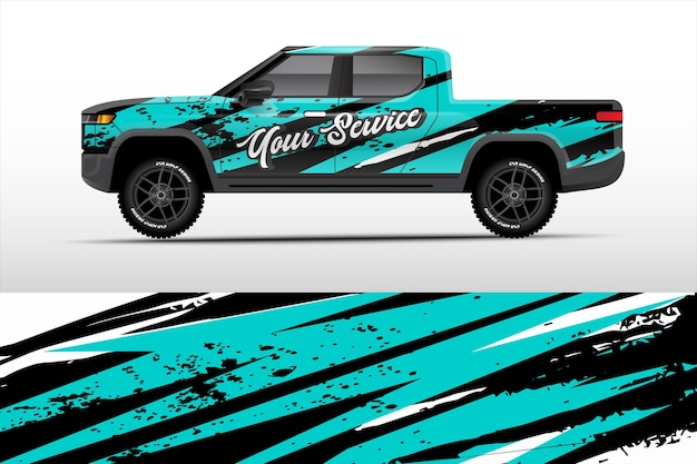 truck wrap ontwerp voor bedrijfsservice vector eps.10