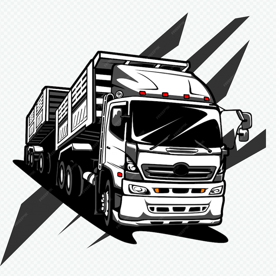 truck travel vector