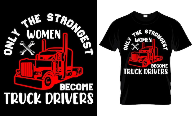 Truckchauffeur T-shirtontwerp Typografie Vectorafdruk Trucker T-shirtontwerp