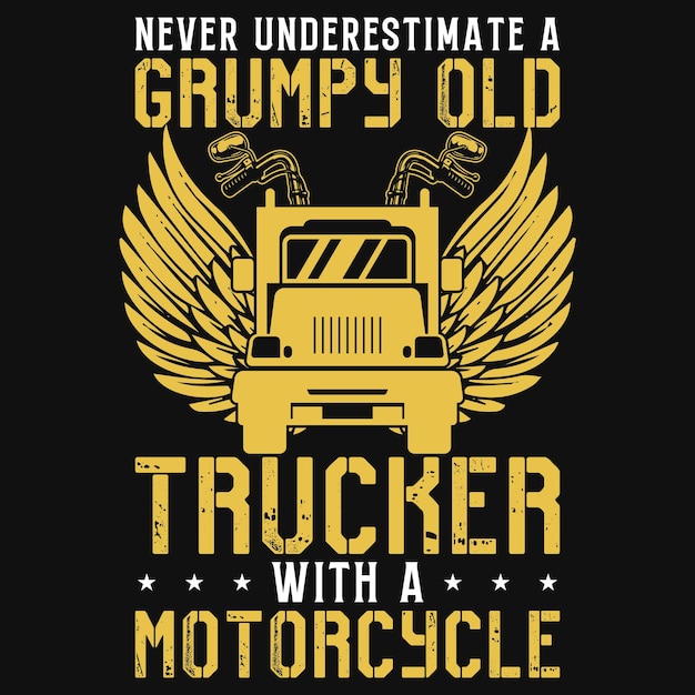 Trucker t-shirt ontwerp