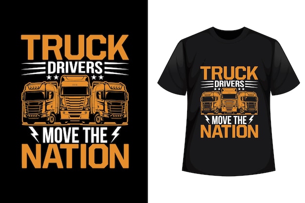 Vector truckers t-shirt ontwerp truck t-shirt ontwerp