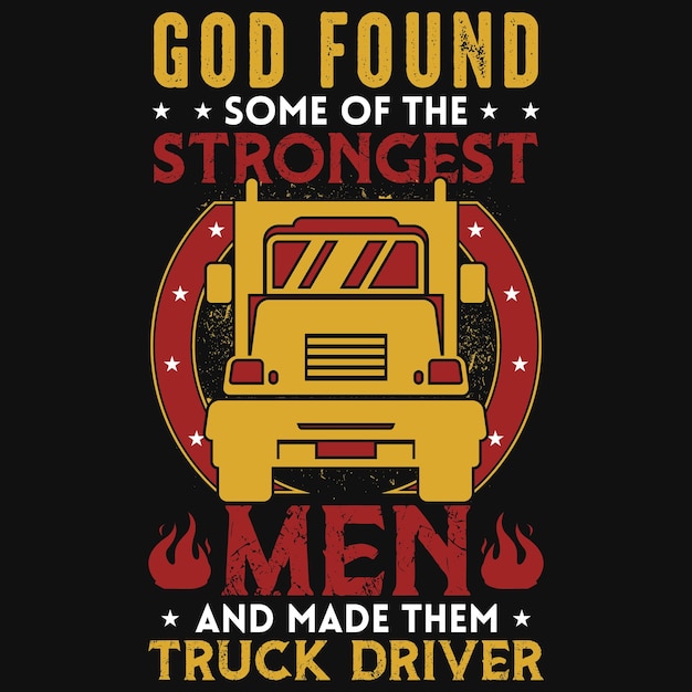Vector truckers tshirt design