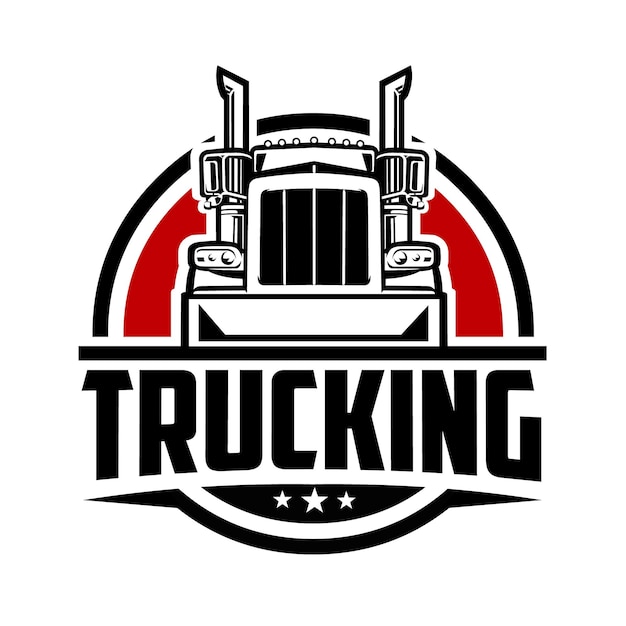 Trucking circle emblem logo vector art isolated. Best for transportation related industry logo