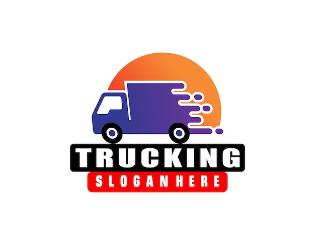 Trucking company emblem ready made logo vector isolated best for trucking and freight related logo