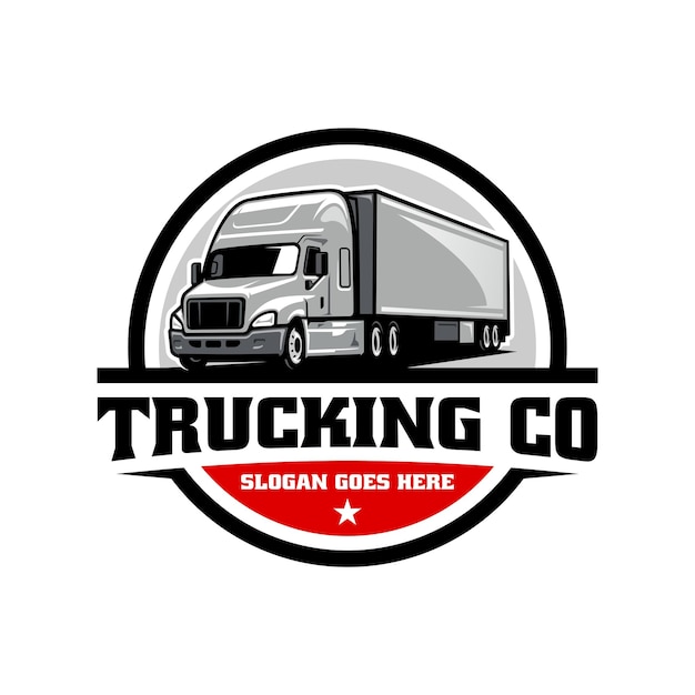 trucking company illustration logo vector