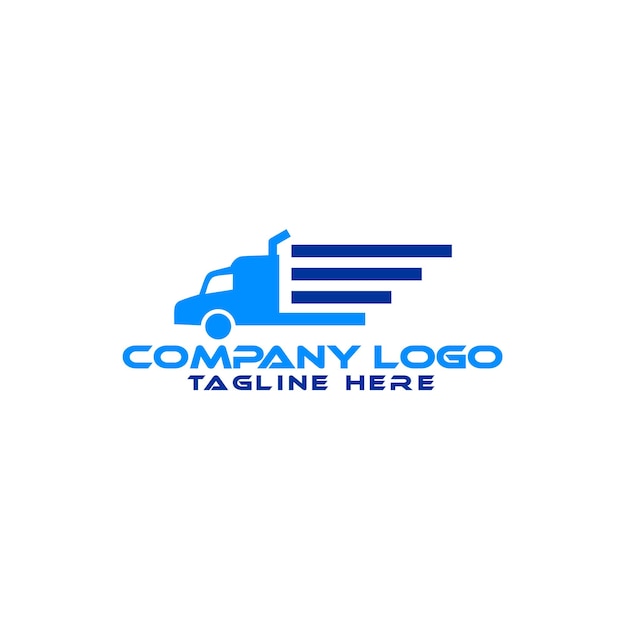 Trucking company logo Bold badge emblem logo concept