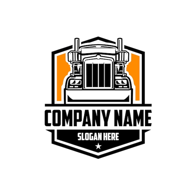 Vector trucking company logo premium vector logo design isolated ready made logo concept