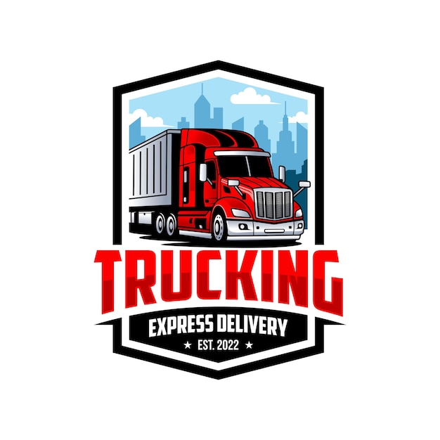 Trucking company logo template