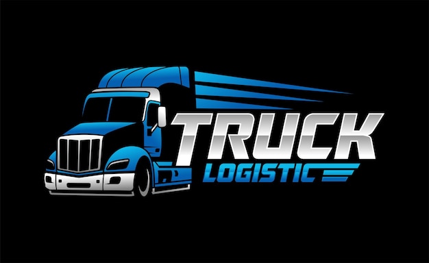 Vector trucking company logo template