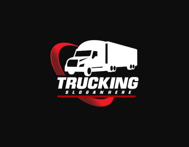 Vector trucking company logo template