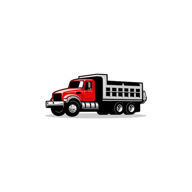 Trucking dump truck illustration vector