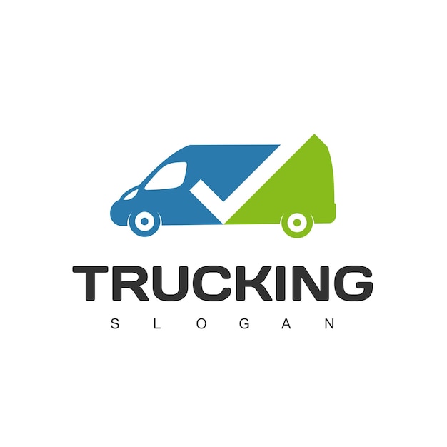 Vector trucking, expedition and logistic logo design template