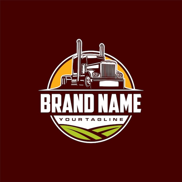 Trucking and farm logo head truck