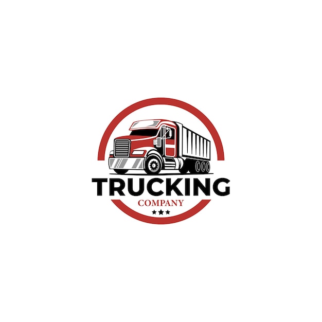 Vector trucking logo design template