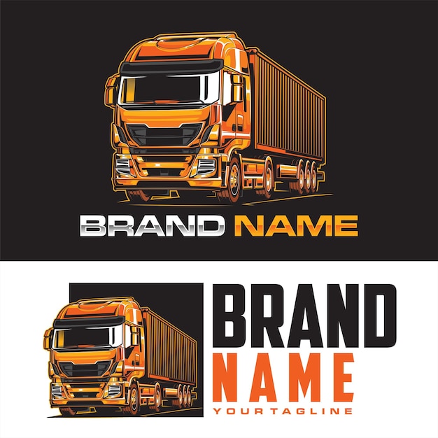 Trucking logo semi trailer truck logo