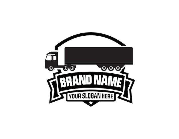 Vector trucking logo template