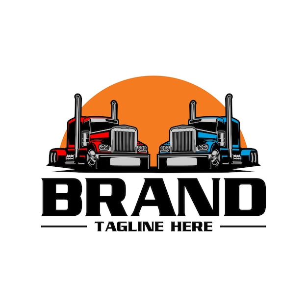 Trucking logo truck and trailer