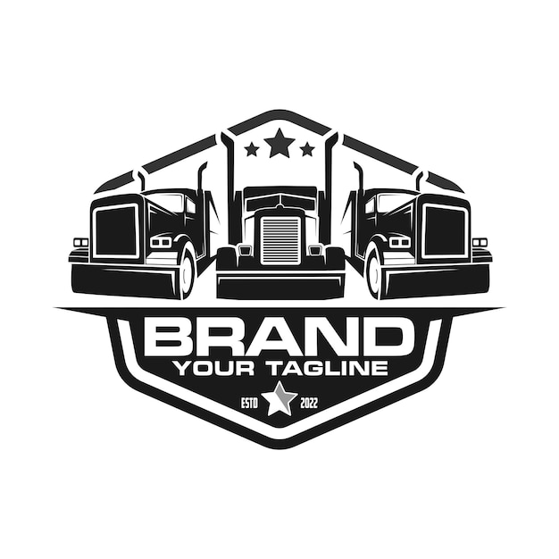 Trucking logo truck and trailer