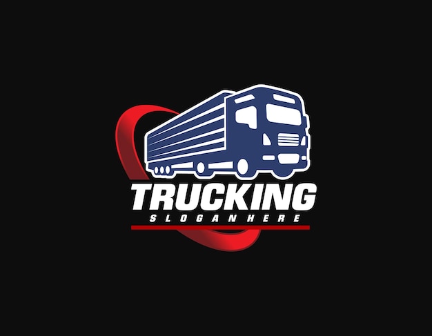 Vector trucking outline logo