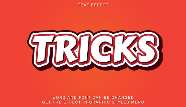 Vector trucs teksteffectsjabloon in 3d-ontwerp