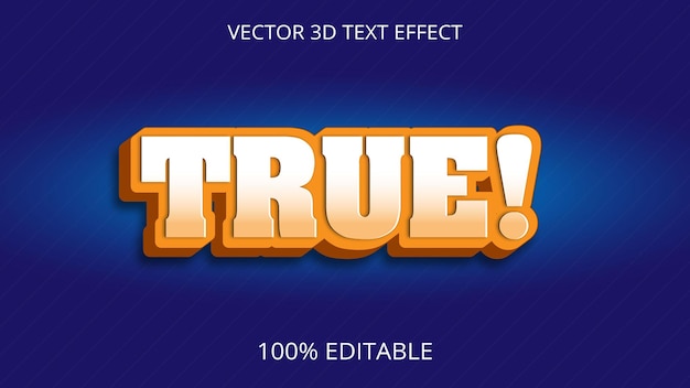 True 3d text effect creative design