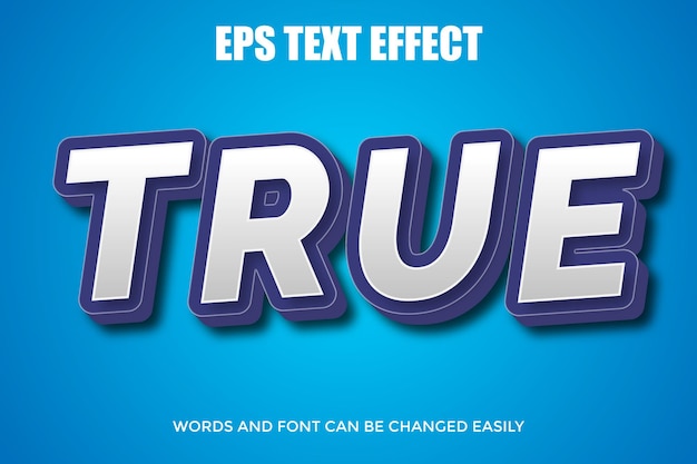 True 3d vector text effect fully editable high quality