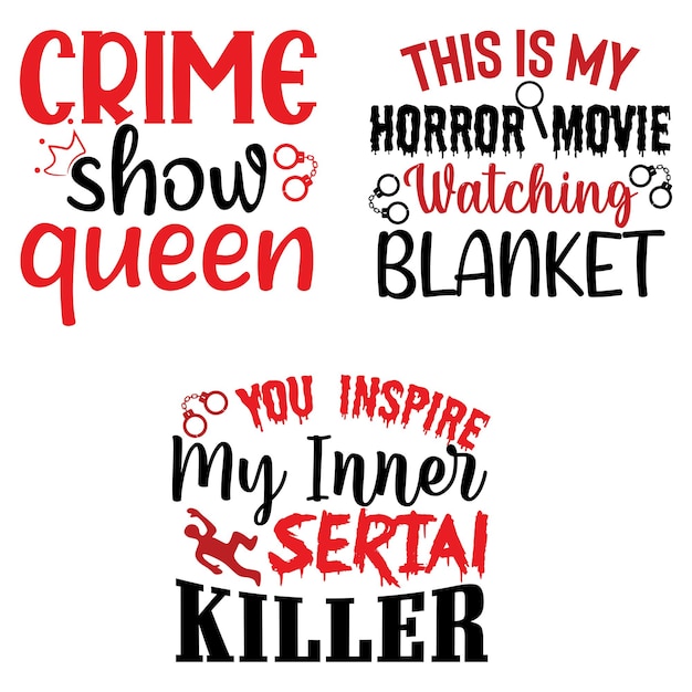 True crime svg quotes typografie design