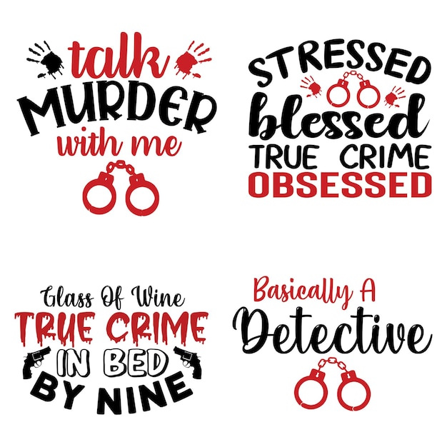 True Crime Svg typografie Design