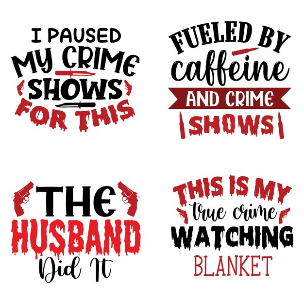 Типографика True Crime Svg