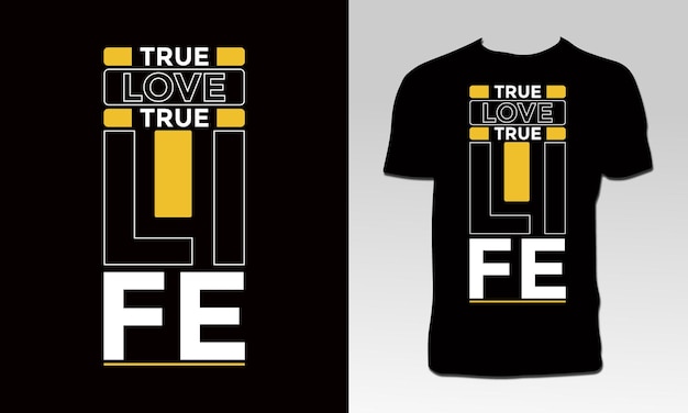 真の愛の真の人生 T シャツ デザイン