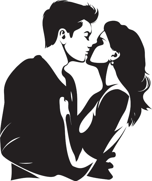 True loves whisper vector kissing design sensual harmony black emblem iconico emblema