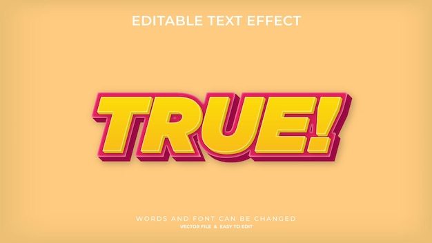 True vector text effects