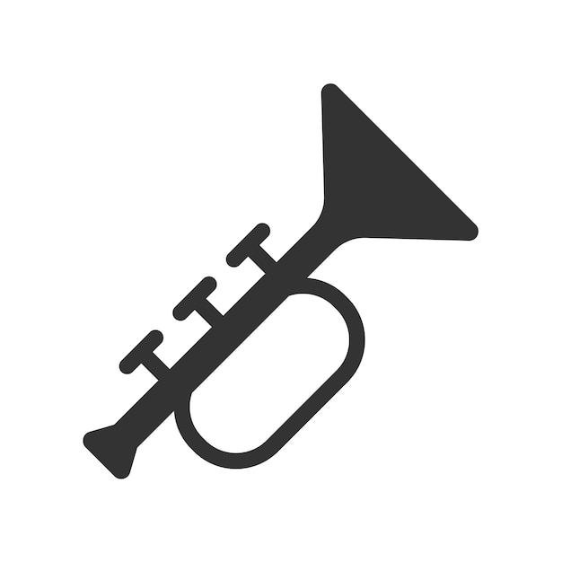 Trumpet icon Simple design Vector illustration