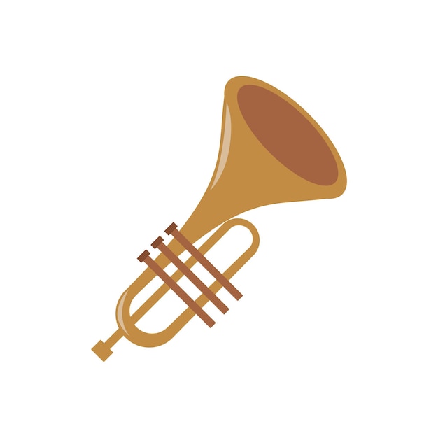 Trumpet. Isolated illustration on white background.