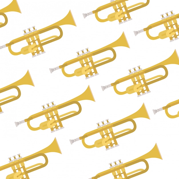 Trumpet musical instrument pattern