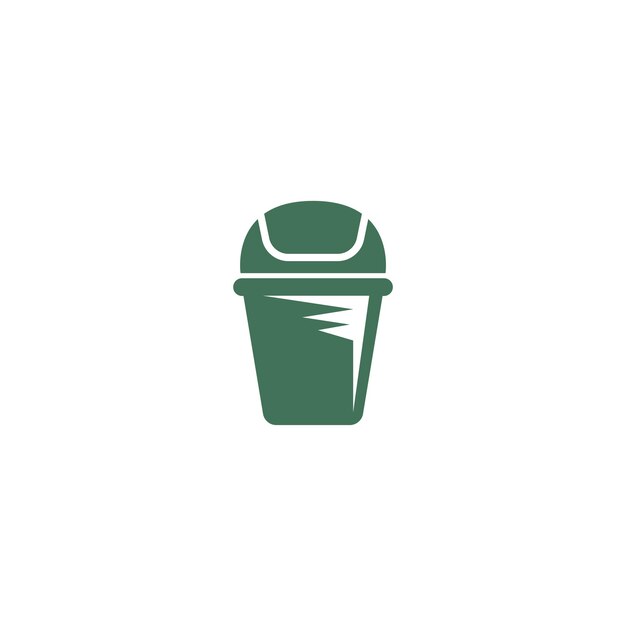 Vector trush bin icon logo illustration design