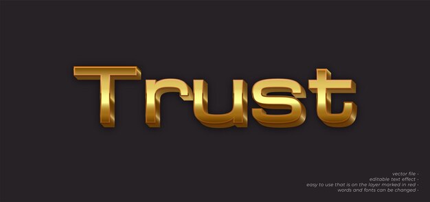 Trust custom text 3d style editable text effect