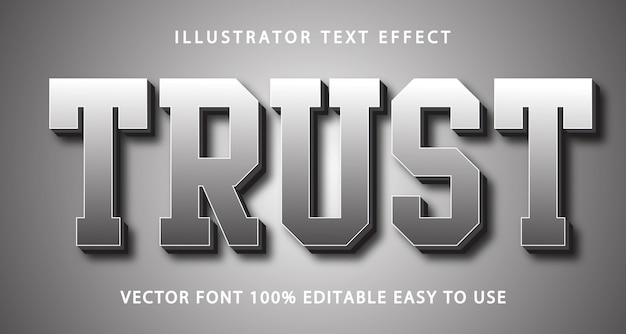 Trust  Editable Text Effect