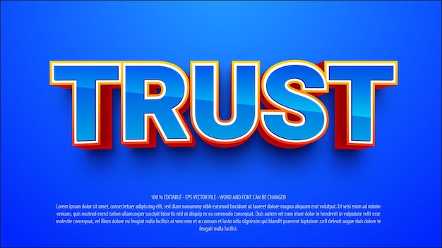 Trust editable text effect