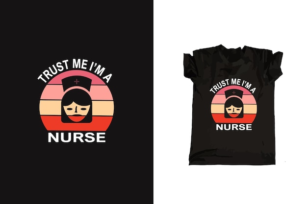 벡터 날 믿어 나는 간호사 티셔츠야