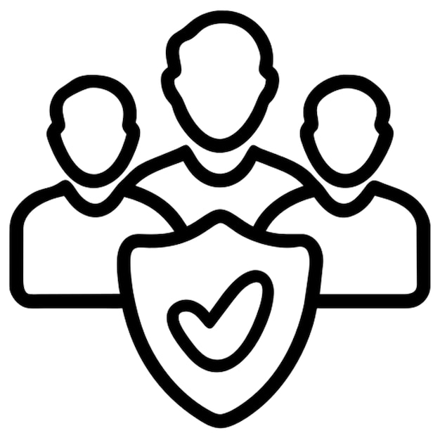 Vector trust between people icon outline