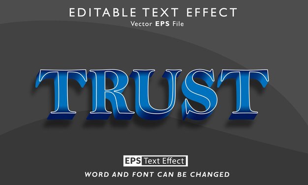 Vector trust text effect