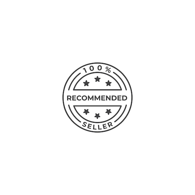 Trusted, recommended seller stamp. vector logo icon template