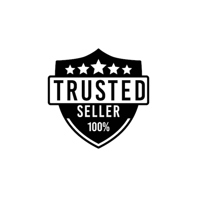 Trusted seller stamp logo design