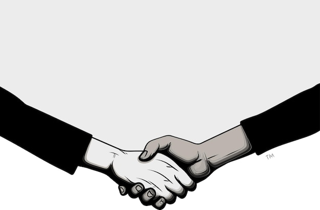 Vector trustworthy handshake iconstrong partnership gesture