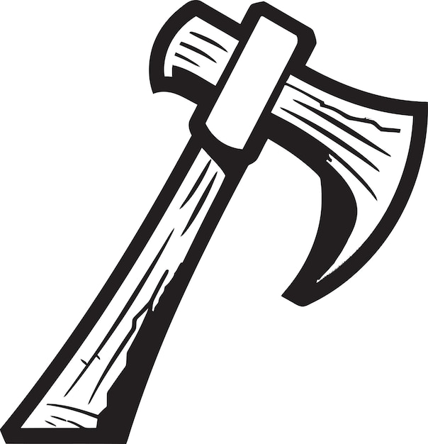 Trusty Woodcut Axe Vector Representation