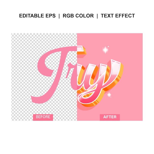 Try Create Text Effect Vector