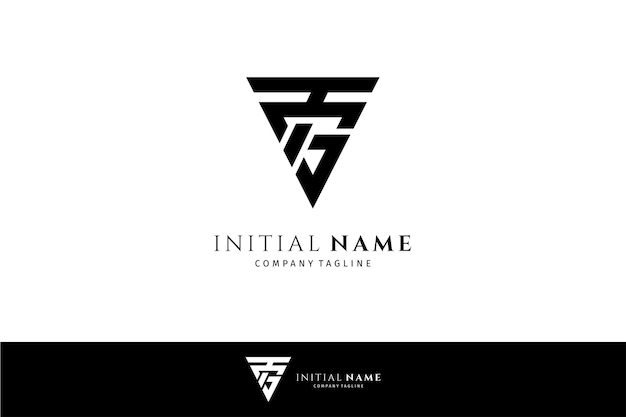 Ts letter initiële logo met driehoeksvorm in platte monogram ontwerpstijl