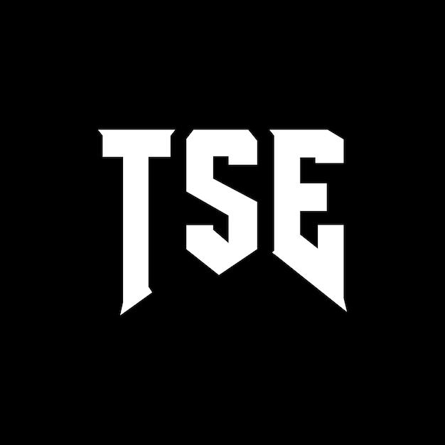 テクノロジー会社 TSE のロゴデザイン 黒と白の色の組み合わせ TSE ロゴ TSE ベクトル TSEデザイン TSE アイコン TSE アルファベット TSE タイポグラフィー ロゴデザイン